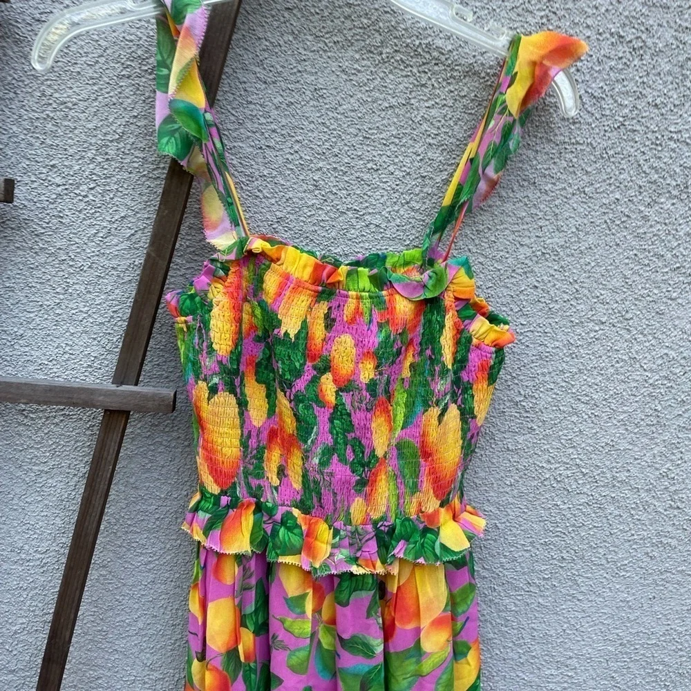 FARM Rio Orange Sunset Maxi Dress NWT! New with tags!! - Picture 8 of 12